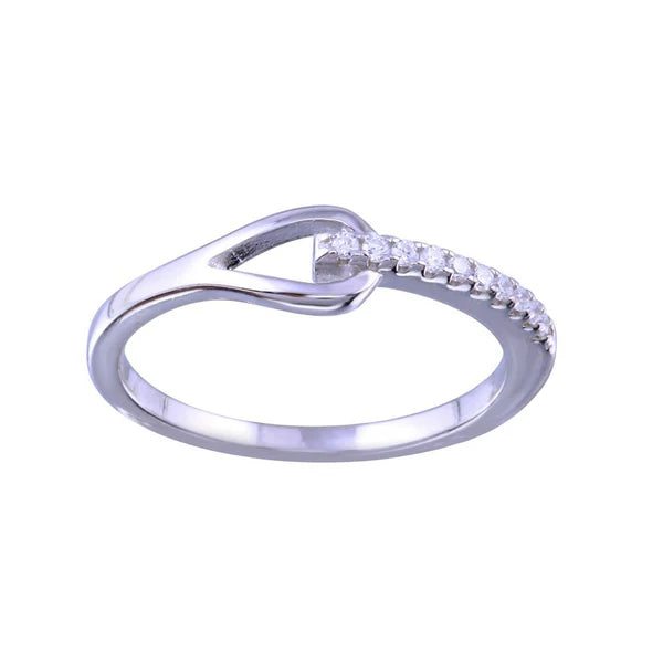 Knot Clear CZ Ring