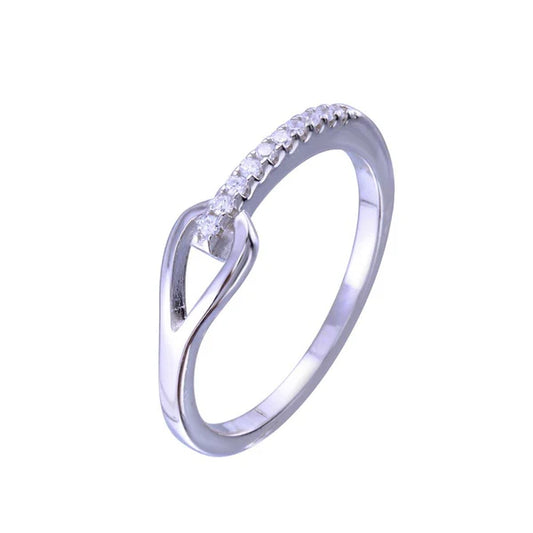 Knot Clear CZ Ring