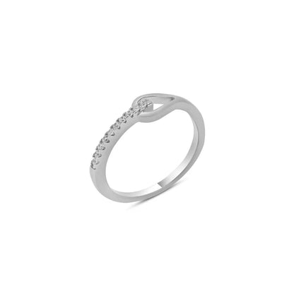 Knot Clear CZ Ring