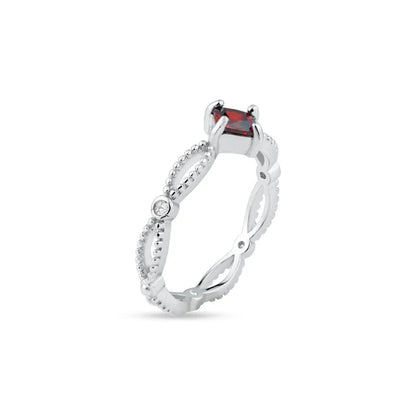 Marquise Red CZ Ring