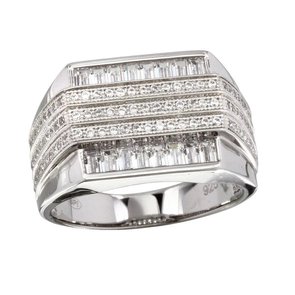 Men's 3 Bar CZ Ring