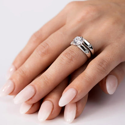 Double Stackable Rings with CZ