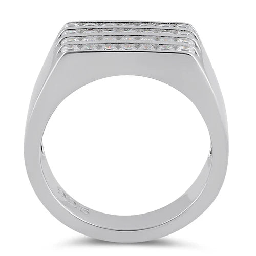 4 Row CZ Men's RIng