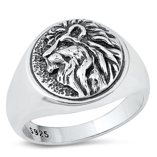 Lion Head Round Signet