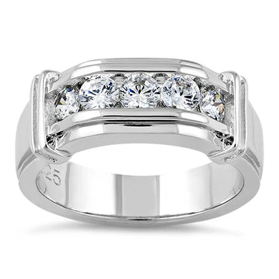 Men's Engagement CZ Ring