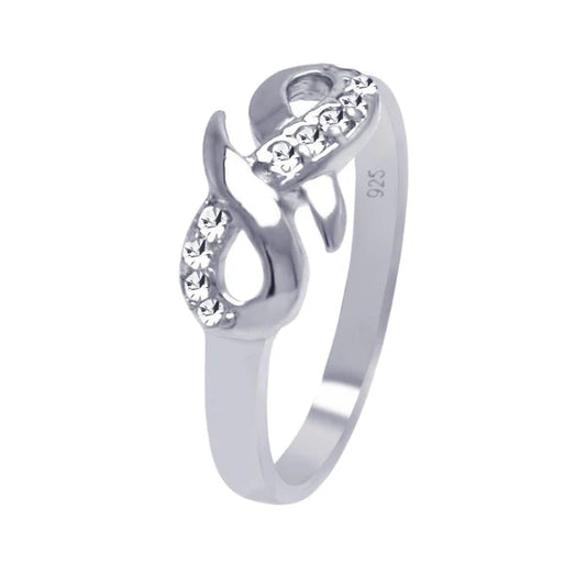 CZ Infinity Ribbon Ring